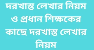 দরখাস্ত লেখার নিয়ম