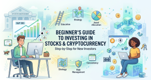 investing for beginners, how to invest in stocks, how to invest in cryptocurrency, stock market for beginners, cryptocurrency for beginners, beginner investing guide, how to buy stocks, how to buy Bitcoin, how to buy Ethereum, stock market investing, crypto investing, investment tips for beginners, how to start investing, best stocks for beginners, best cryptocurrency to invest in, what is cryptocurrency, what are stocks, how to build investment portfolio, index funds for beginners, ETF investing, dollar cost averaging, how to invest with little money, passive investing, long term investing, stock market tips, crypto trading for beginners, Bitcoin investing, Ethereum investing, altcoins, blockchain technology, how to open brokerage account, best brokerage for beginners, Coinbase, Robinhood, Fidelity, Vanguard, risk management investing, portfolio diversification, how to diversify investments, dividend stocks, growth stocks, value investing, S&P 500 index fund, fractional shares, compound interest investing, retirement investing, financial planning for beginners, how to invest in 2026, cryptocurrency exchange, crypto wallet, hardware wallet, two-factor authentication crypto, stablecoins, asset allocation, portfolio rebalancing, passive income investing, stock market basics, crypto basics, investment strategy, beginner portfolio, how to avoid investment scams, tax on investments, capital gains tax, investment mistakes to avoid, how to read stock market, cryptocurrency regulation, decentralized finance, smart contracts, investment risk tolerance, best investment apps, online investing, wealth building, financial independence, money management, stock vs cryptocurrency, safe investments for beginners